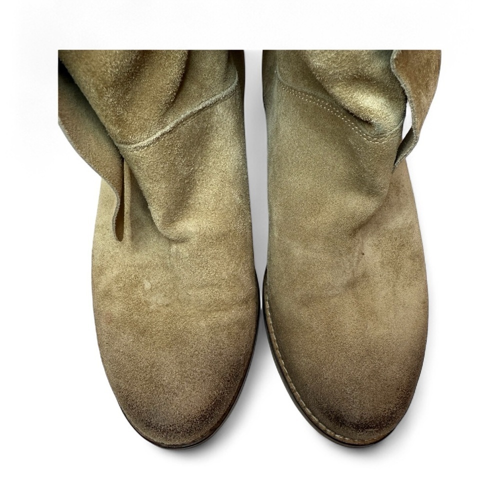 Dee Keller Elsy Suede Foldover Flap Distressed Ankle Bootie Size 36 (5.5-6 US) - Picture 6 of 9